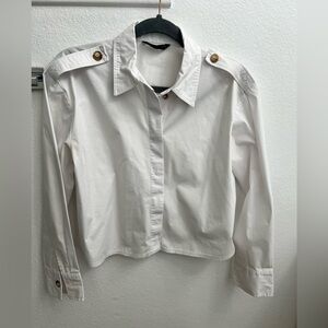 Zara Cropped Button Up